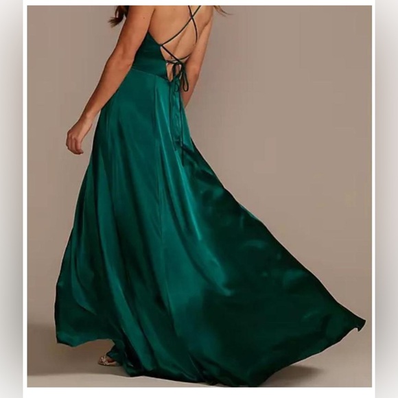 David’s Bridal Elegant Blue Evening Gown - Picture 2 of 9